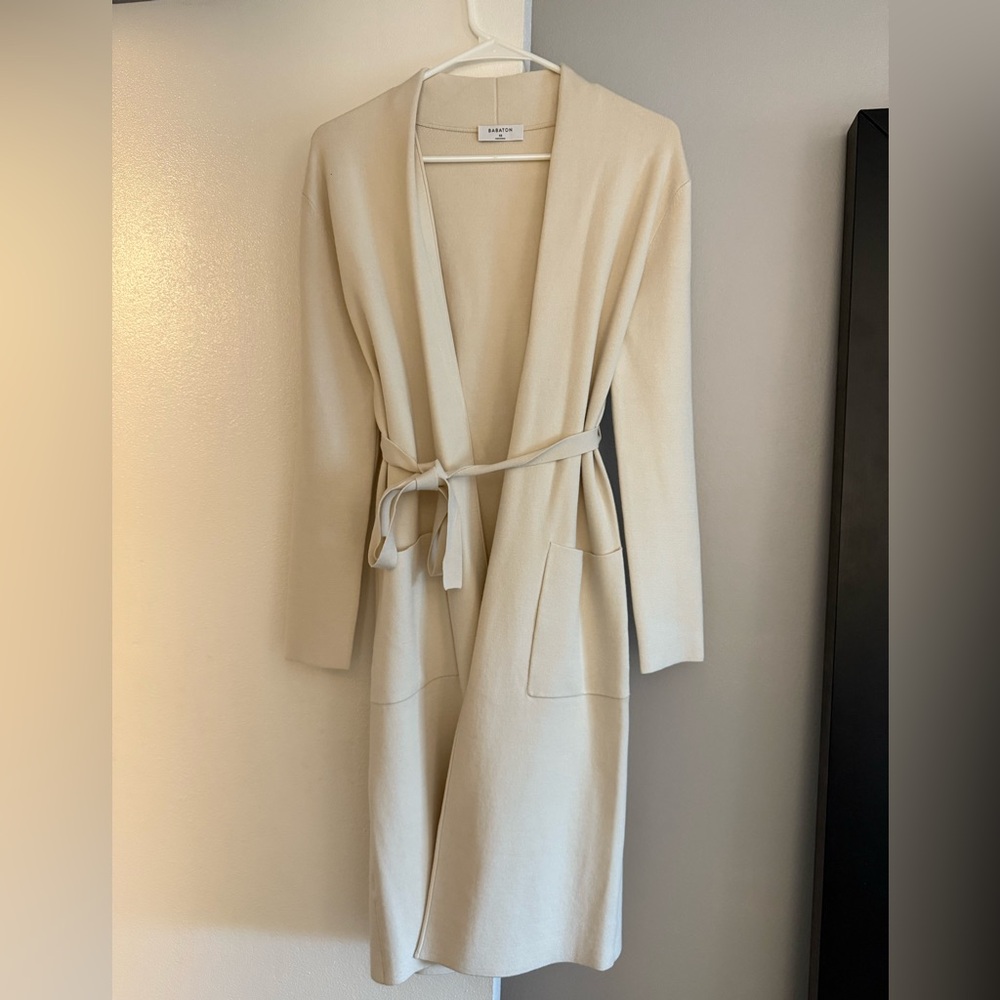 Babaton Cream Open-Front Cardigan